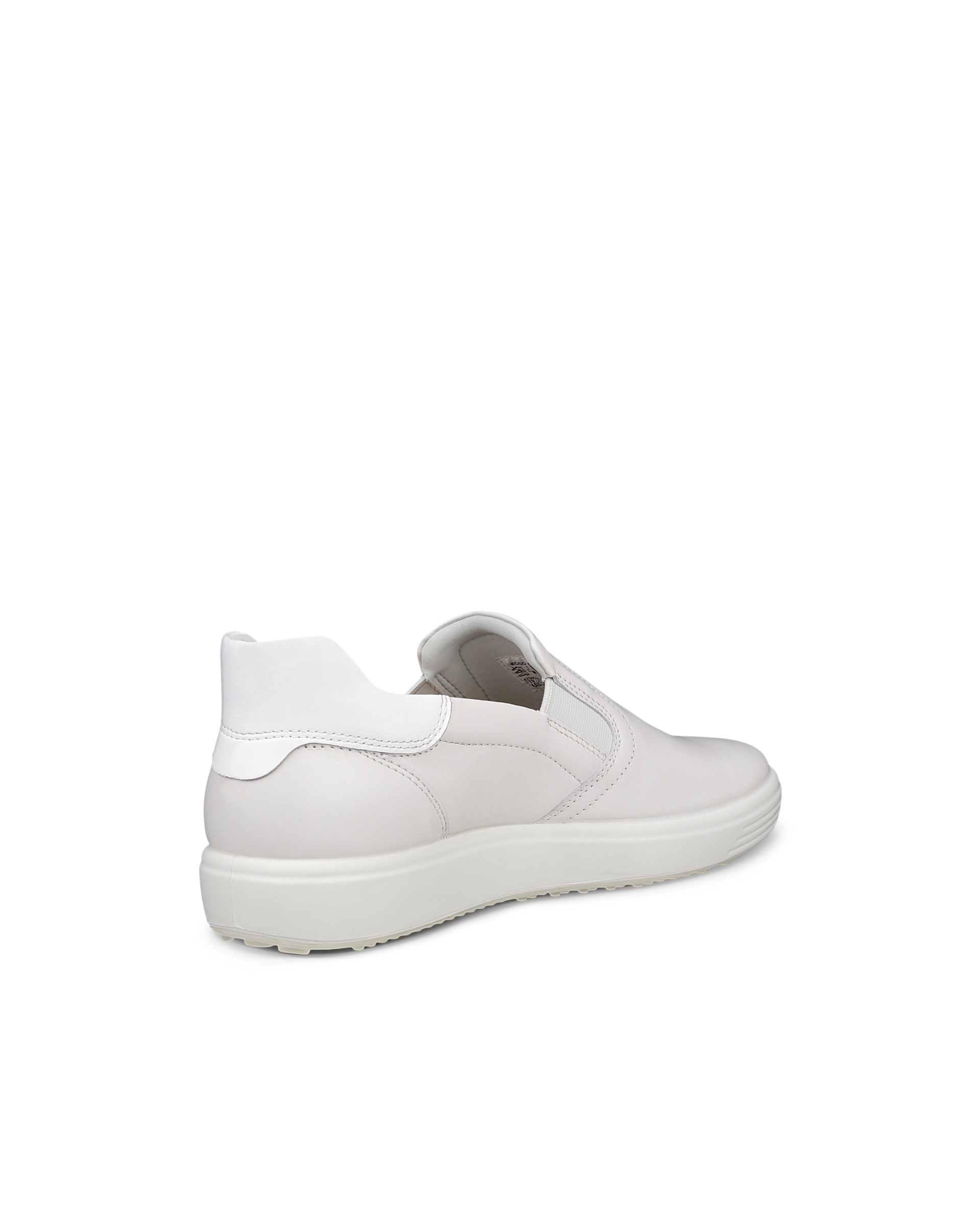 Chaussure à enfiler ECCO® Soft 7 en cuir pour femmes - Blanc - Back