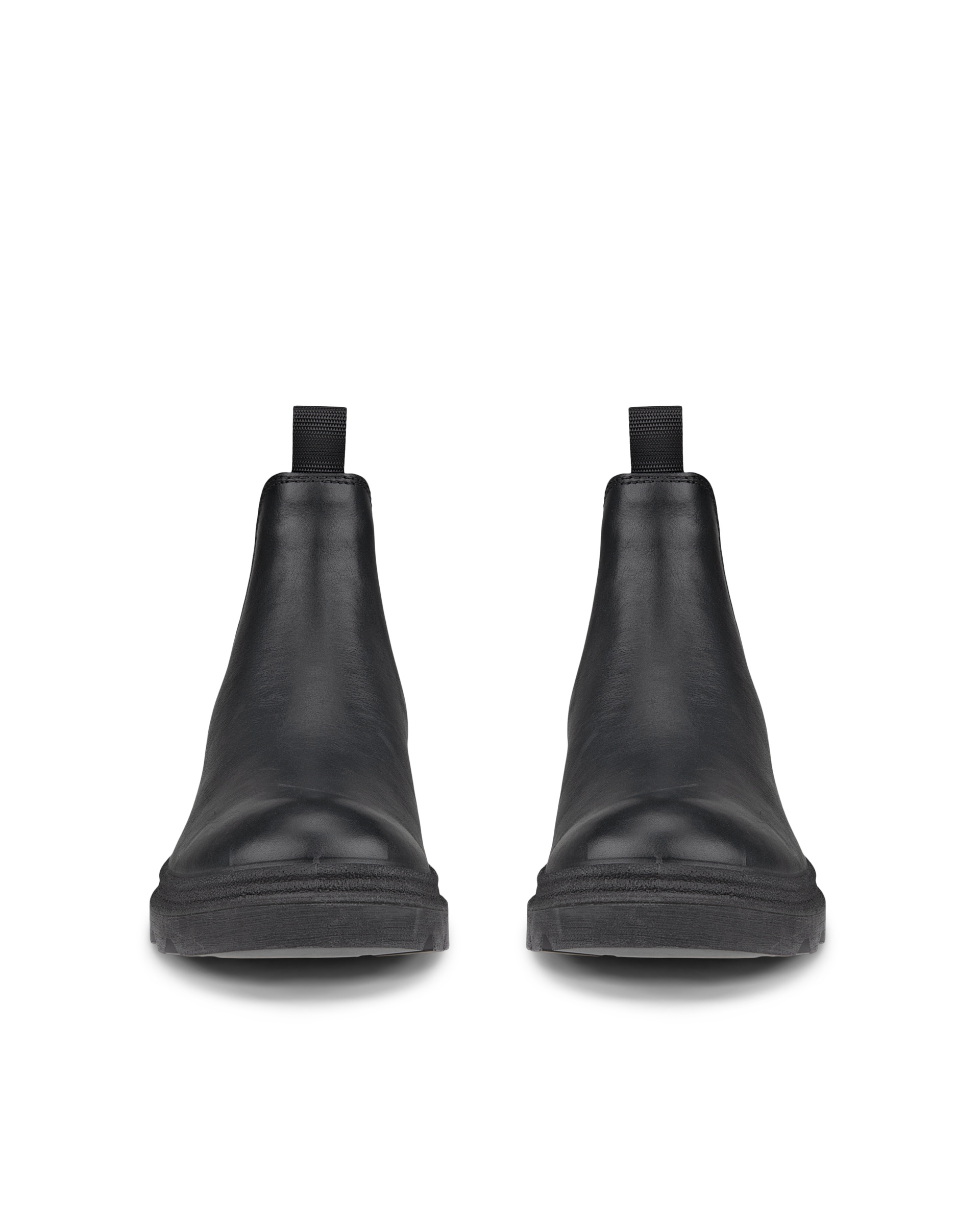 ECCO Grainer ウィメンズ レザーチェルシーブーツ - 黒 - Front pair