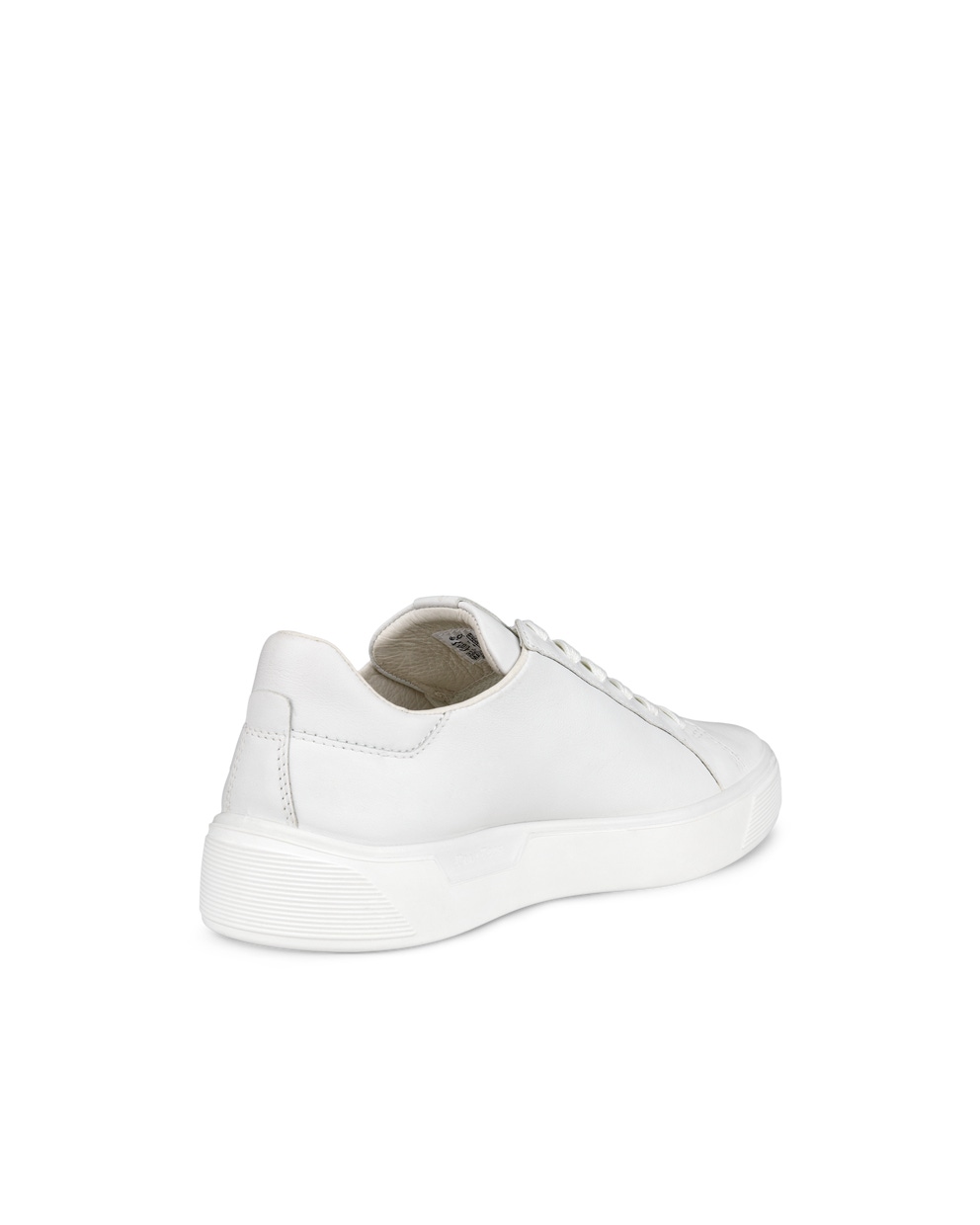 Women's ECCO® Street Tray Leather Sneaker - White - Back