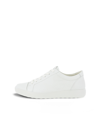 ECCO® Soft 7 baskets en cuir pour femme - Blanc - Outside