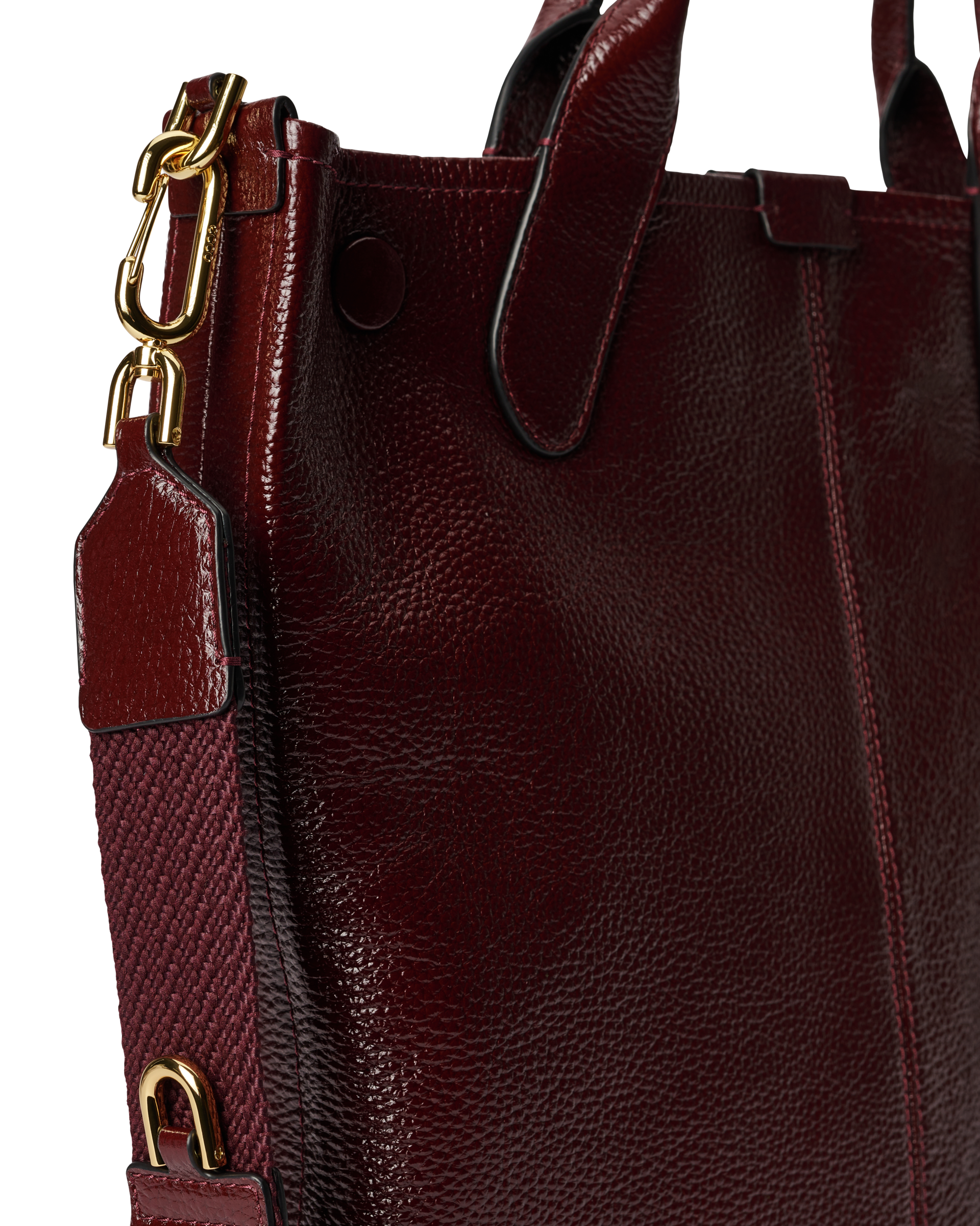 ECCO® Tote Soft North-South Leather Tote Bag - Red - Detail-1