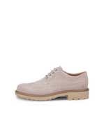 Men's ECCO® Metropole Oslo Leather Brogue Shoe - Pink - Outside