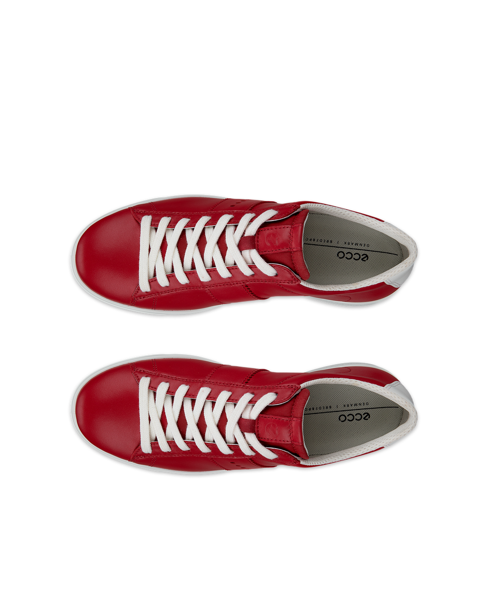 Zapatillas de piel ECCO® Street Lite para mujer - Rojo - Top left pair