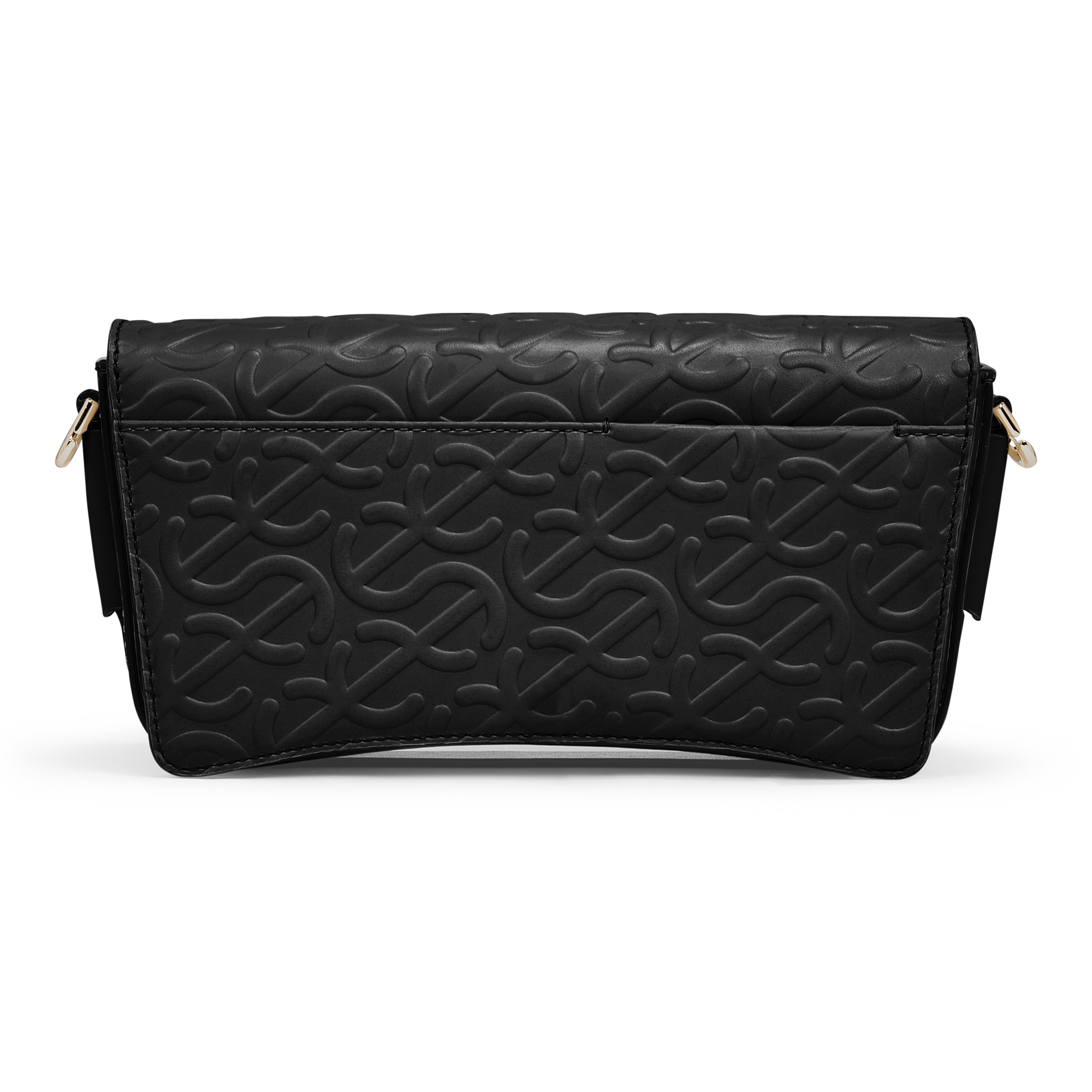 ECCO® Wave Leather Pinch Crossbody Bag - Black - Back