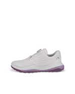 Women's ECCO® Golf LT1 Hybrid Boa Leather Waterproof Golf Shoe - White - Outside