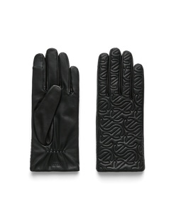 Women's ECCO® Leather Gloves - Black - Main