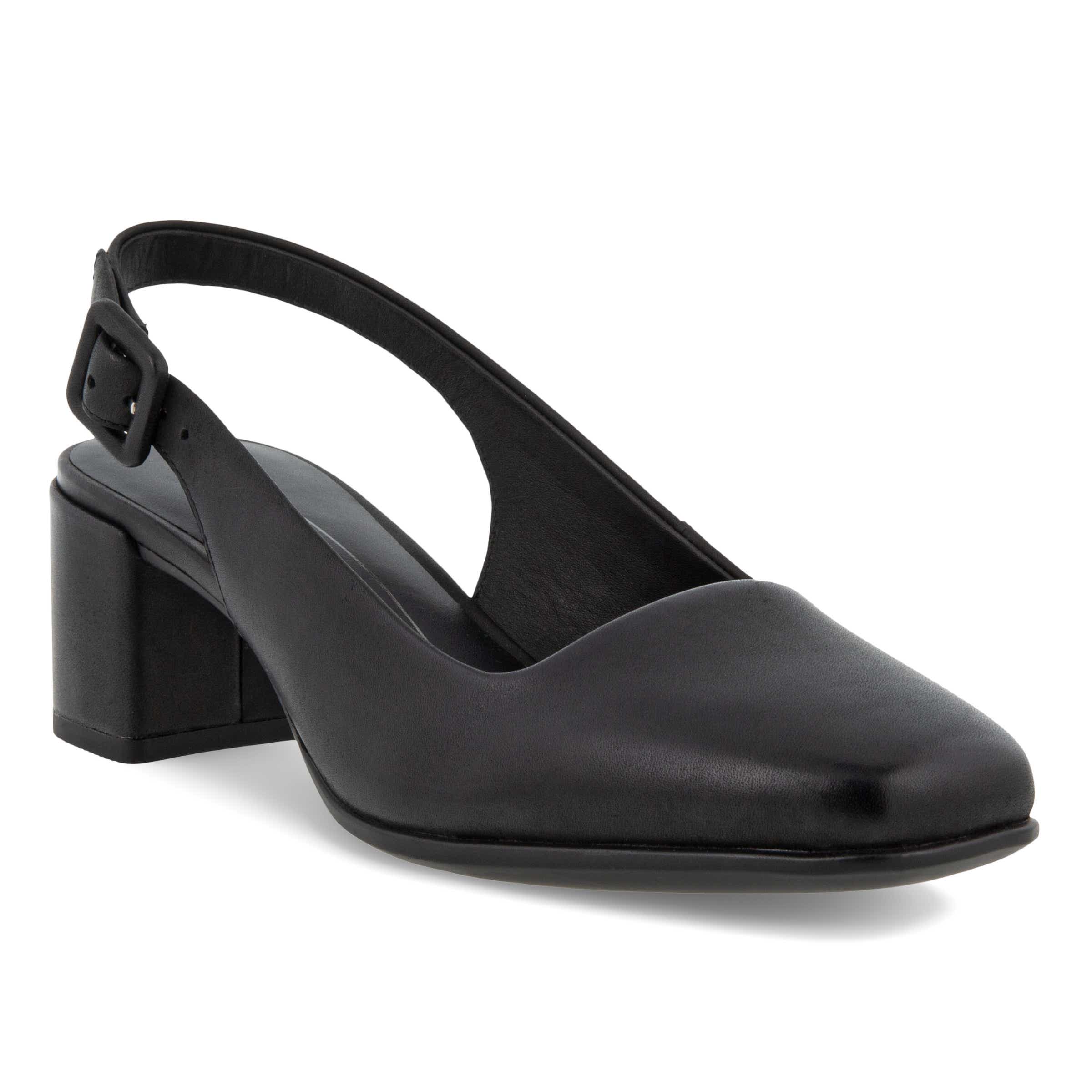 Zapatos de tacón alto de piel con tira ECCO® Shape 35 Squared para mujer - Negro - Main