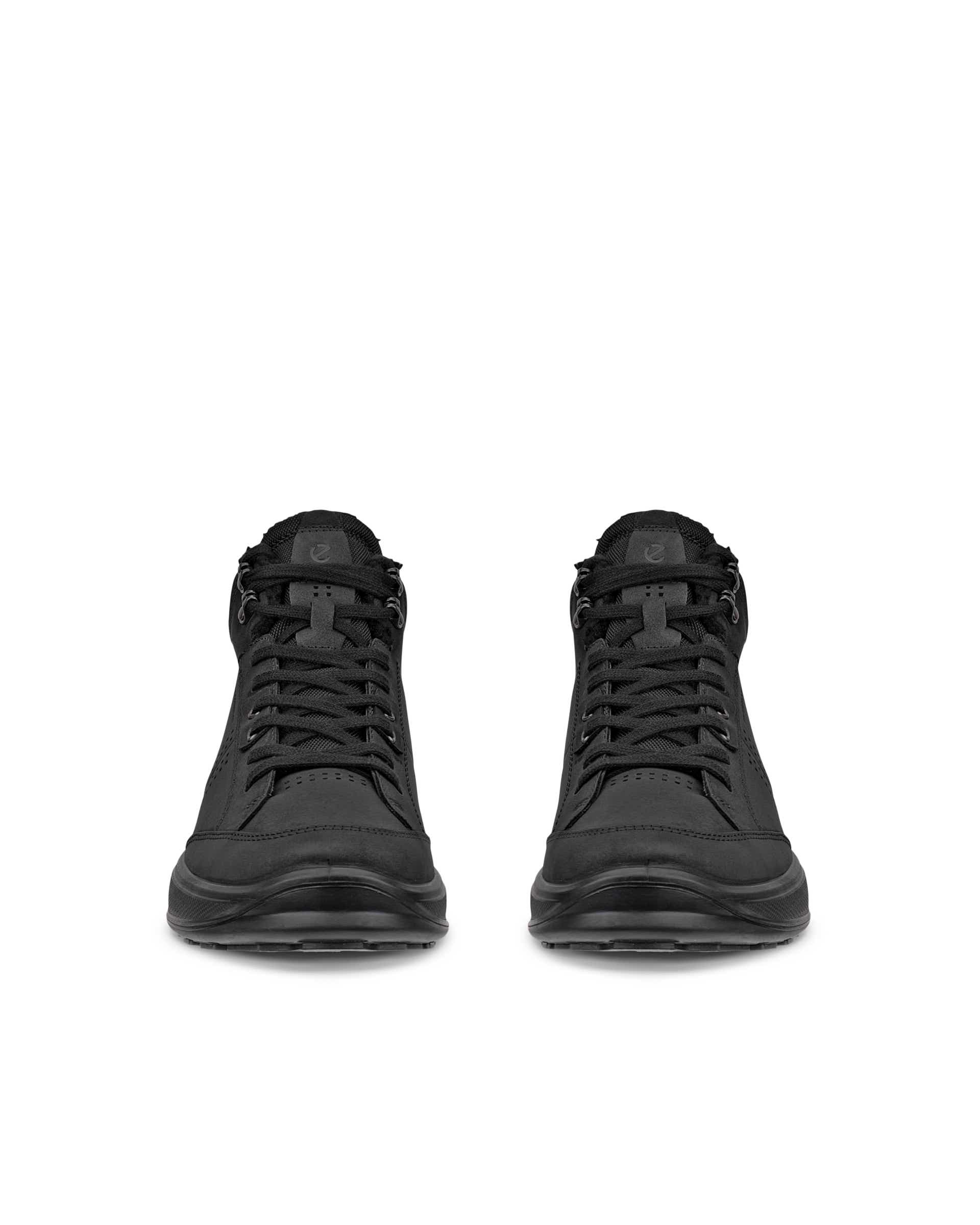 Men's ECCO Byway 2.0 Nubuck Waterproof Mid-Cut Boot - Black - Front pair