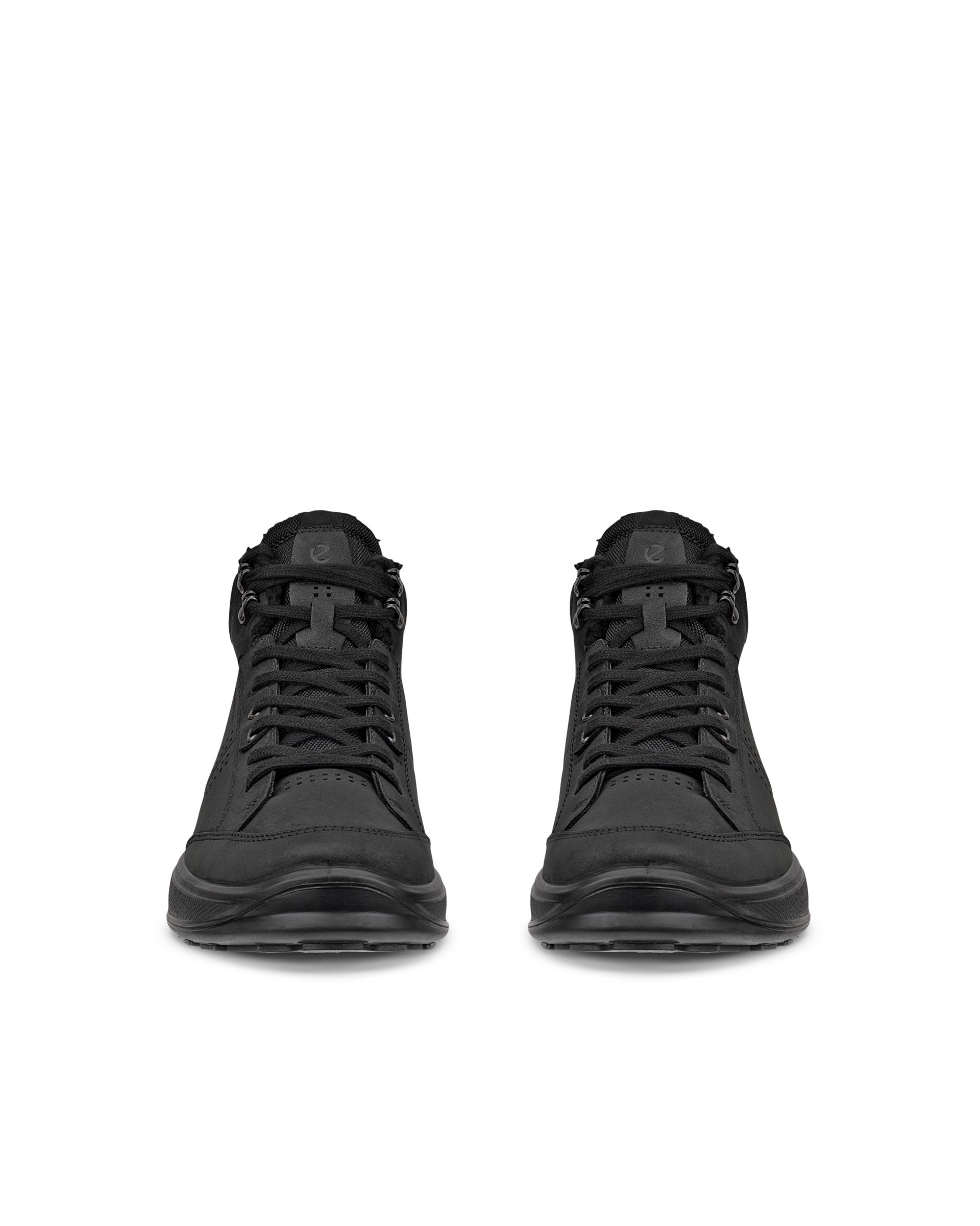 Men's ECCO Byway 2.0 Nubuck Waterproof Mid-Cut Boot - Black - Front pair