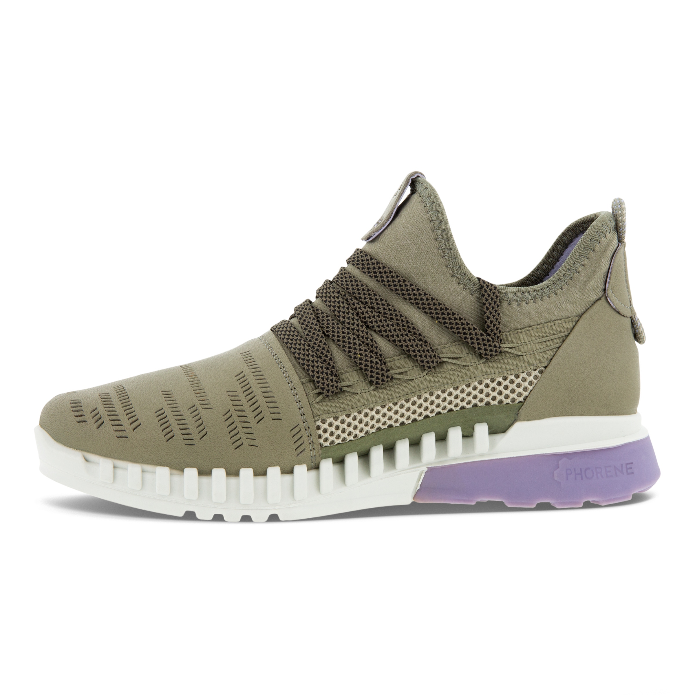 ECCO Zipflex Women's Low Lea/tex - Green - Inside