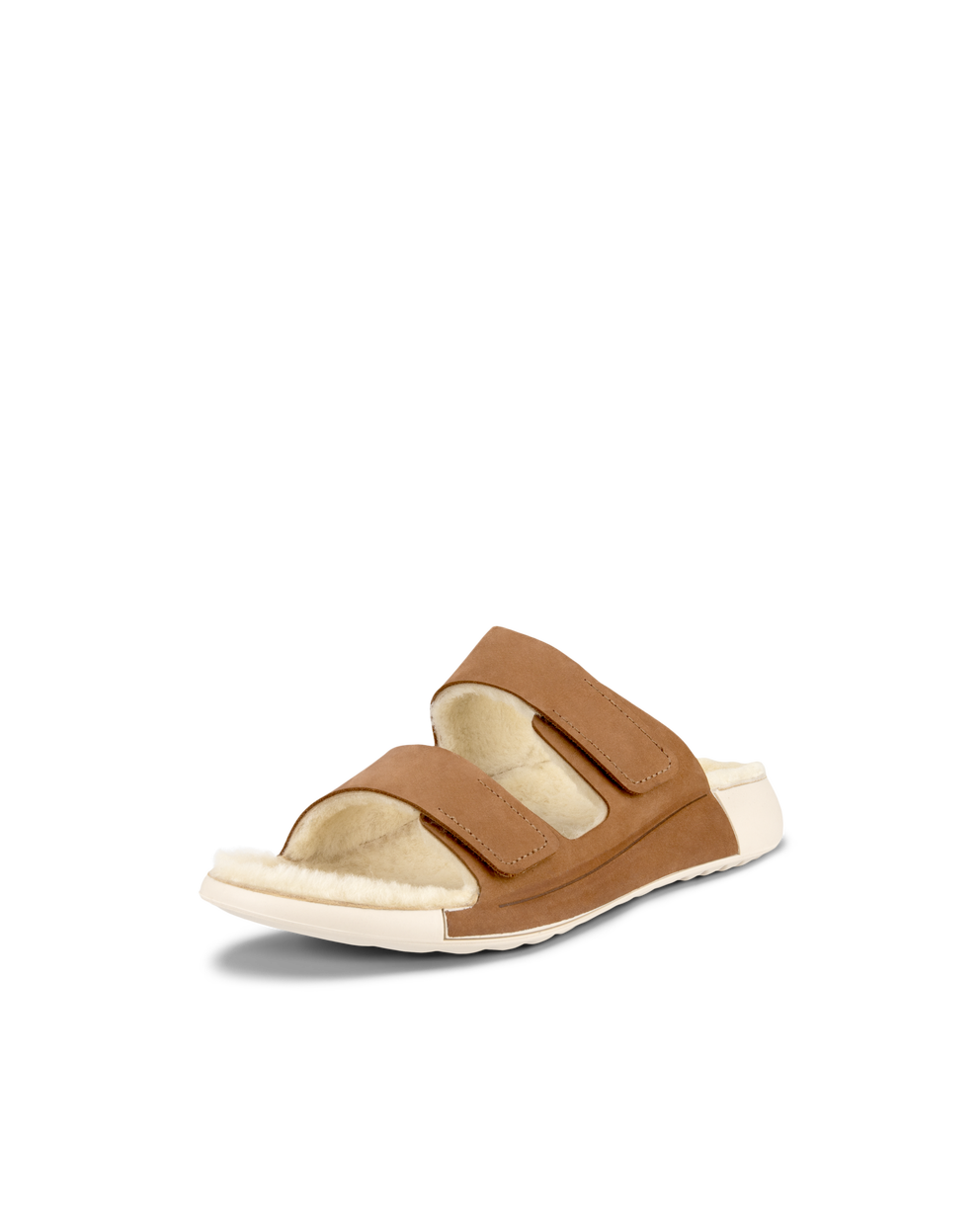 여성용 ECCO Cozmo Sandal 누벅 투 스트랩 샌들 - Brown - Main