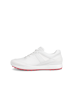 Women's ECCO® BIOM Golf Hybrid Leather Shoe - White - Outside