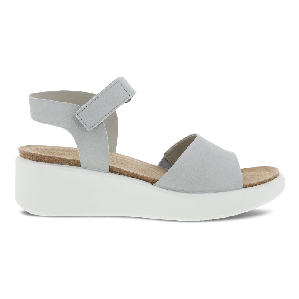 ECCO Flowt Wedge Cork Women's Sandal Grey