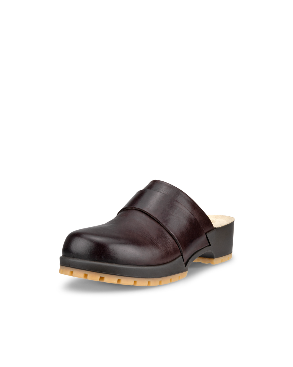 ECCO Comfort Clog Womens Leather Clogs - Brown - Main