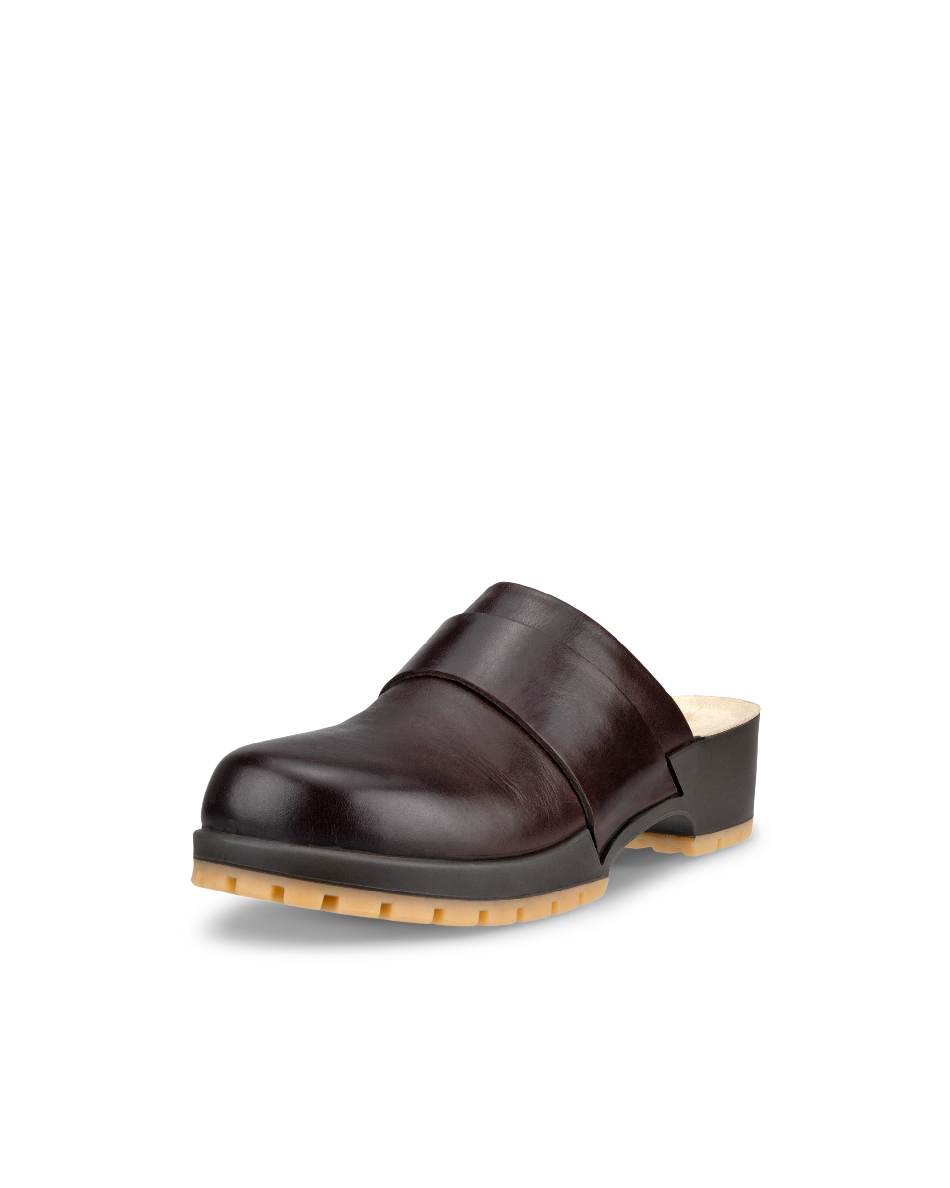 ECCO Women's Leather Comfort Clogs - Brown - Main
