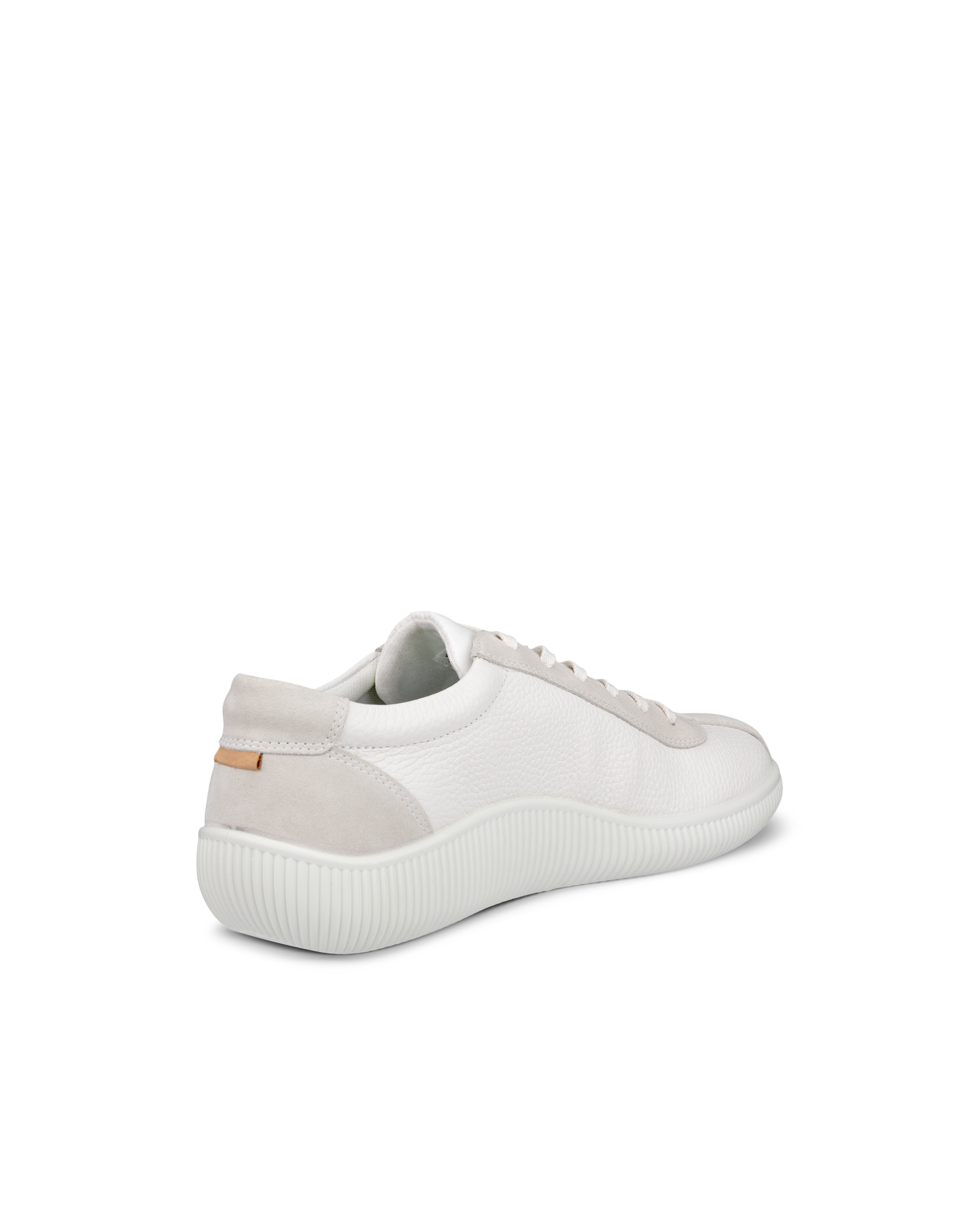 ECCO® Soft Zero baskets en cuir pour homme - Blanc - Back