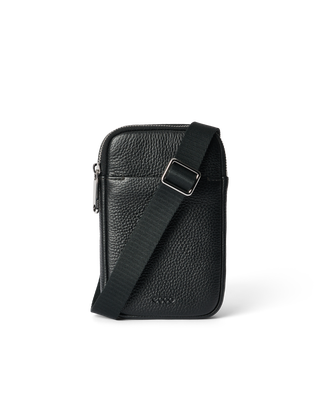 ECCO Phone Carry Pebbled Leather - Black - Main