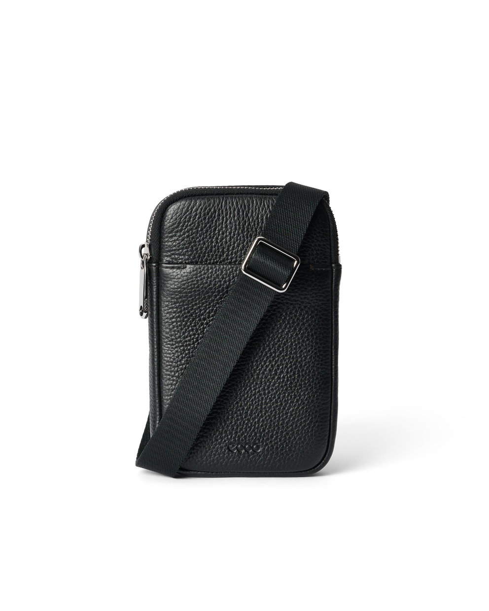 ECCO® Phone Carry Pebbled Leather Phone Bag - Black - Main