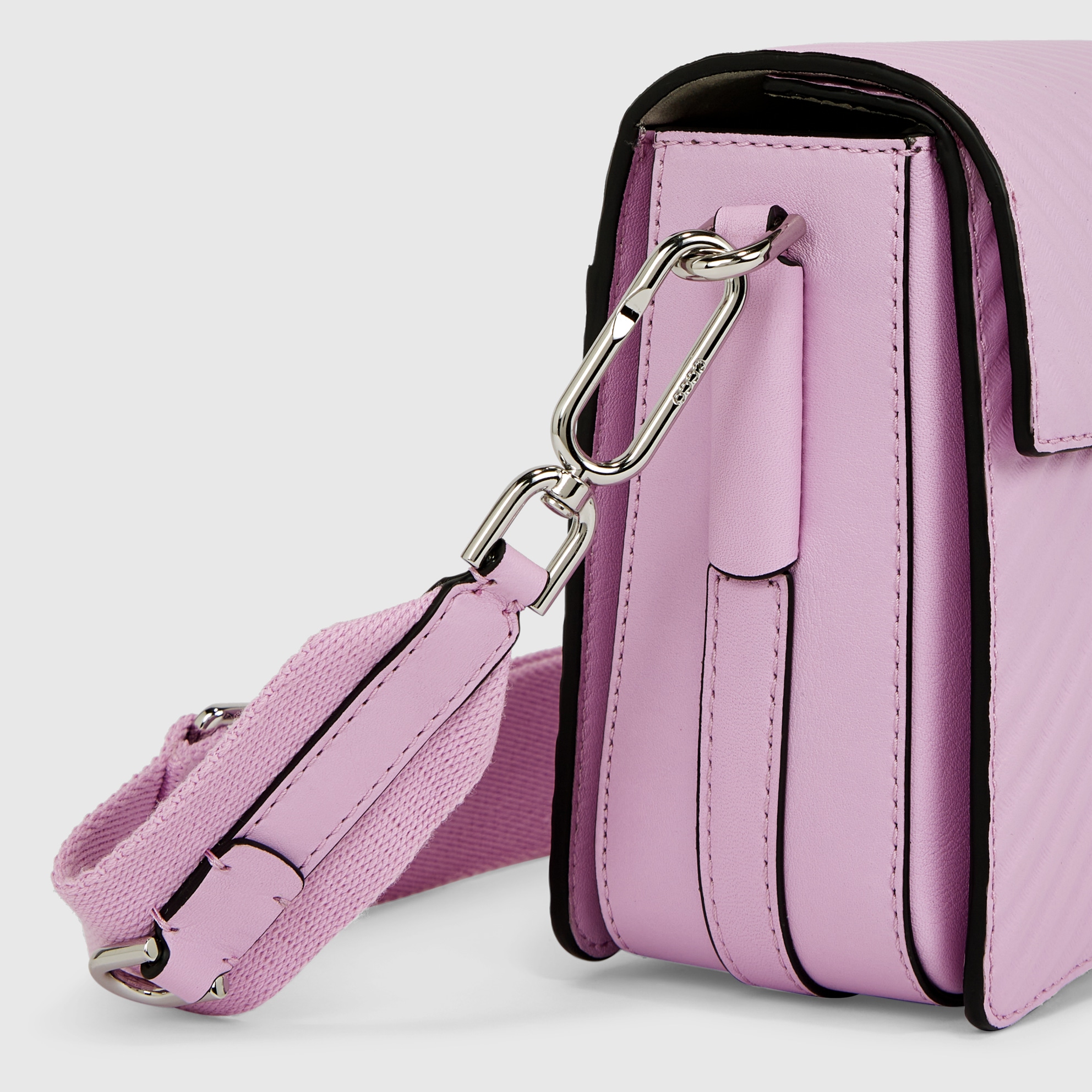 ECCO® Groove Leather Pinch Crossbody Bag - Pink - Detail-1