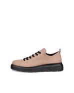 Women's ECCO® Nouvelle Leather Lace-Up Shoe - Brown - Outside