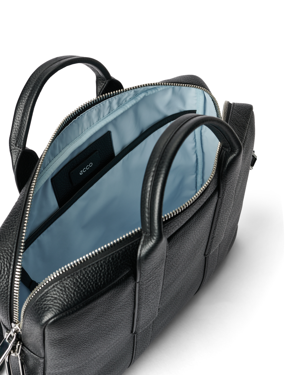 ECCO® Leather Laptop Bag - Black - Inside