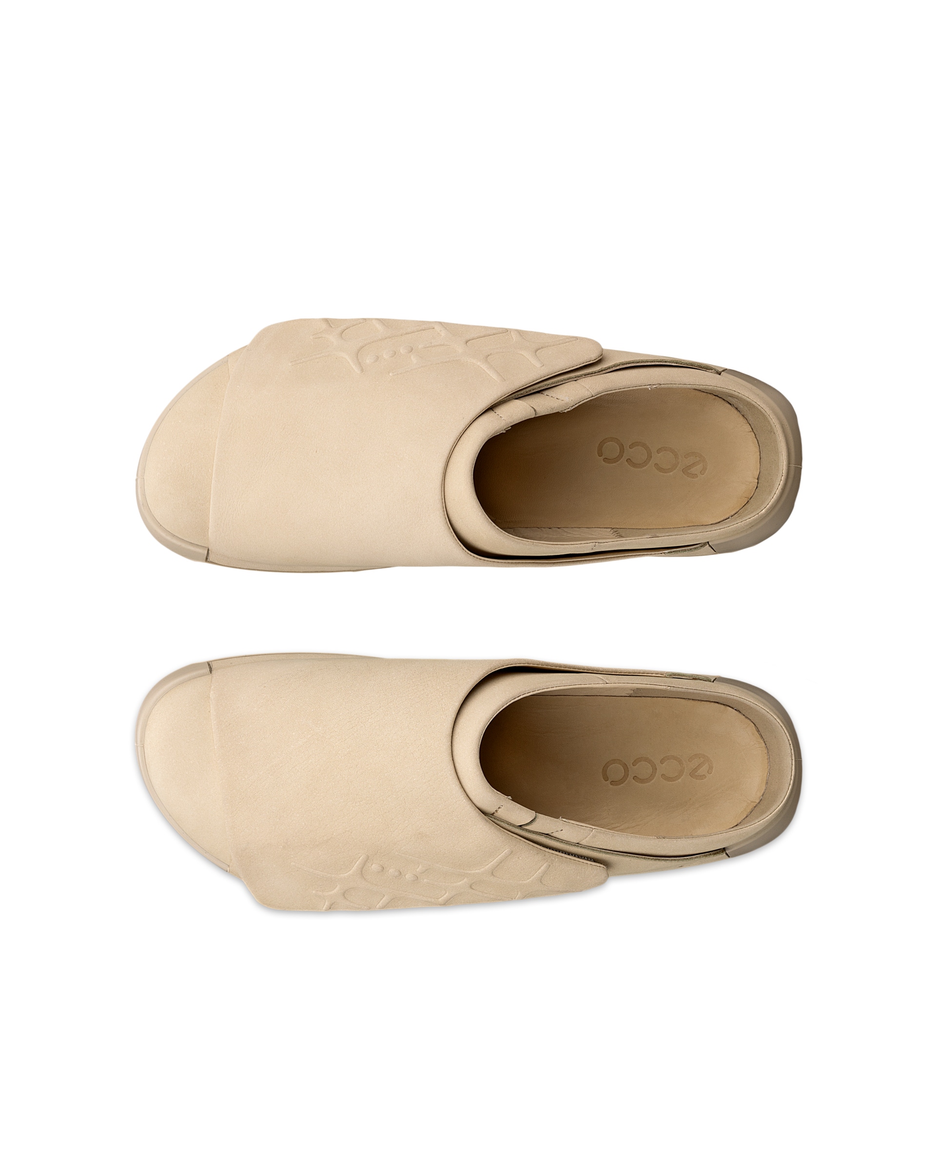 ECCO® Cozmo mules en cuir pour homme - Beige - Top left pair