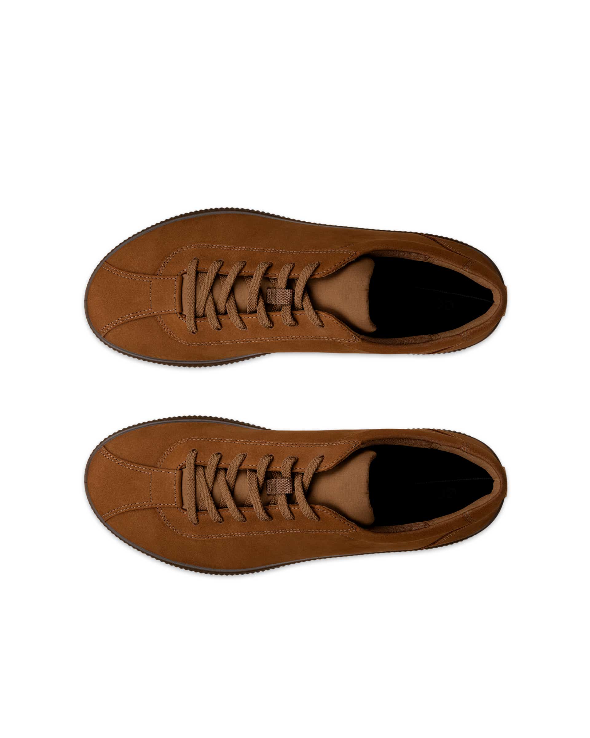Pánské nubukové tenisky ECCO® SOFT ZERO - Hnědá - Top left pair
