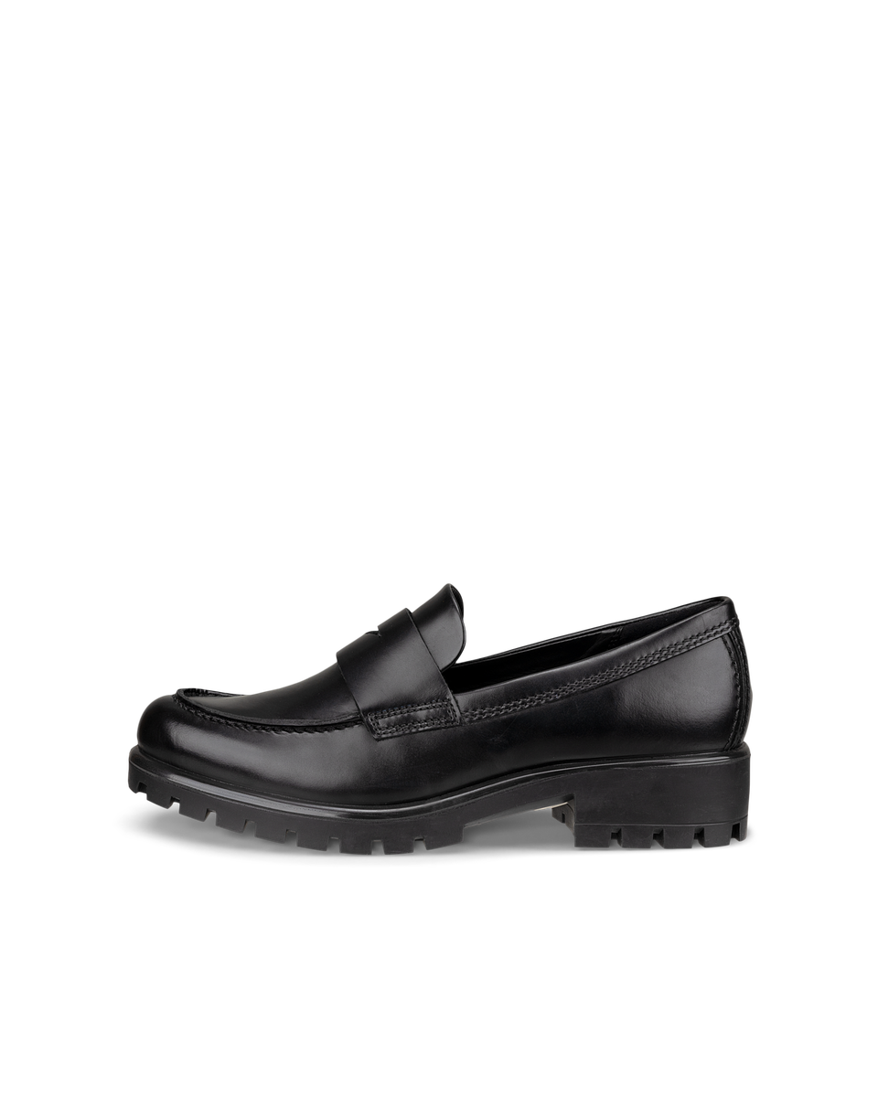 ECCO® Modtray nahast loafer naistele - Must - Outside