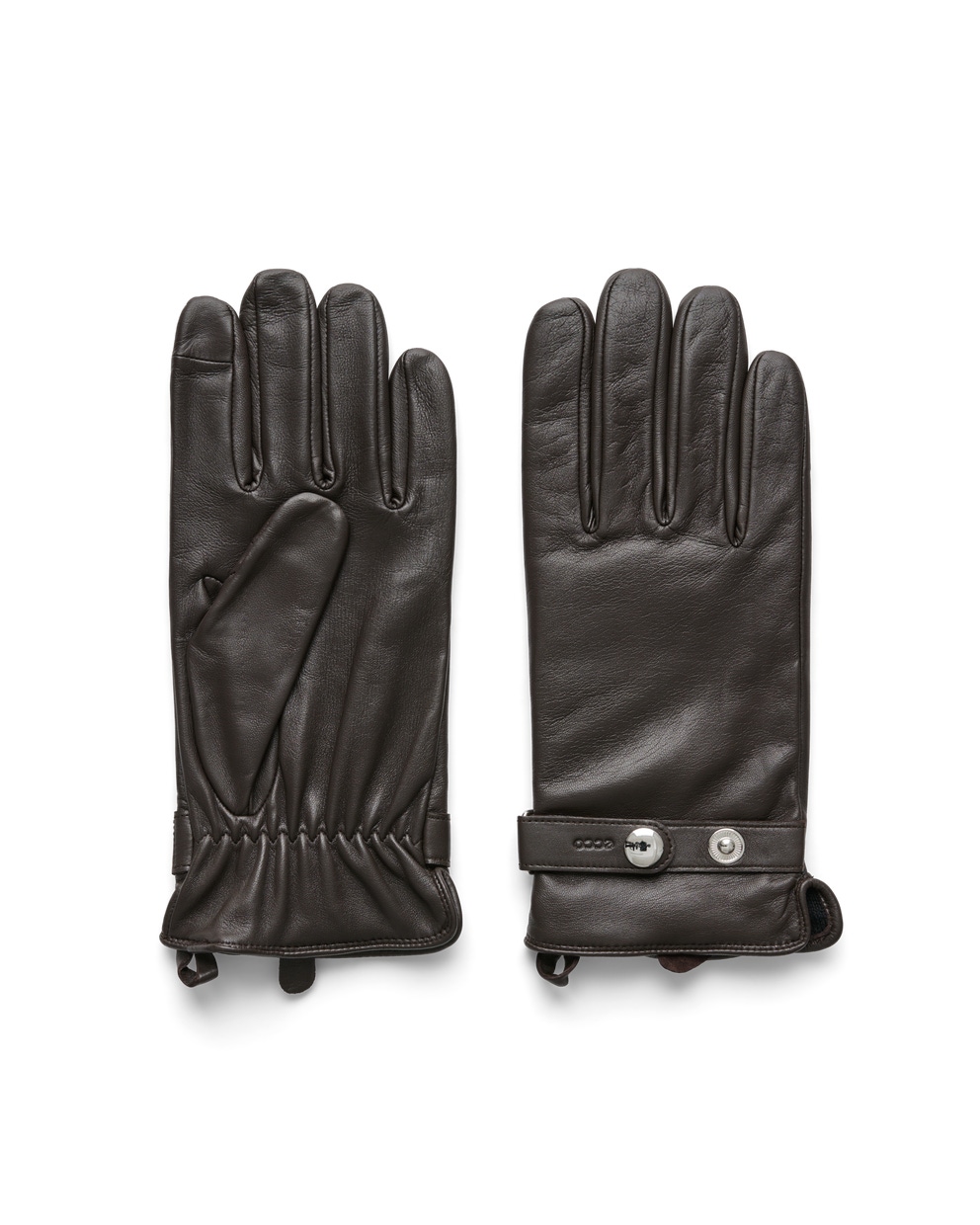 Guantes de piel ECCO® Gloves para hombre - Marrón - Main