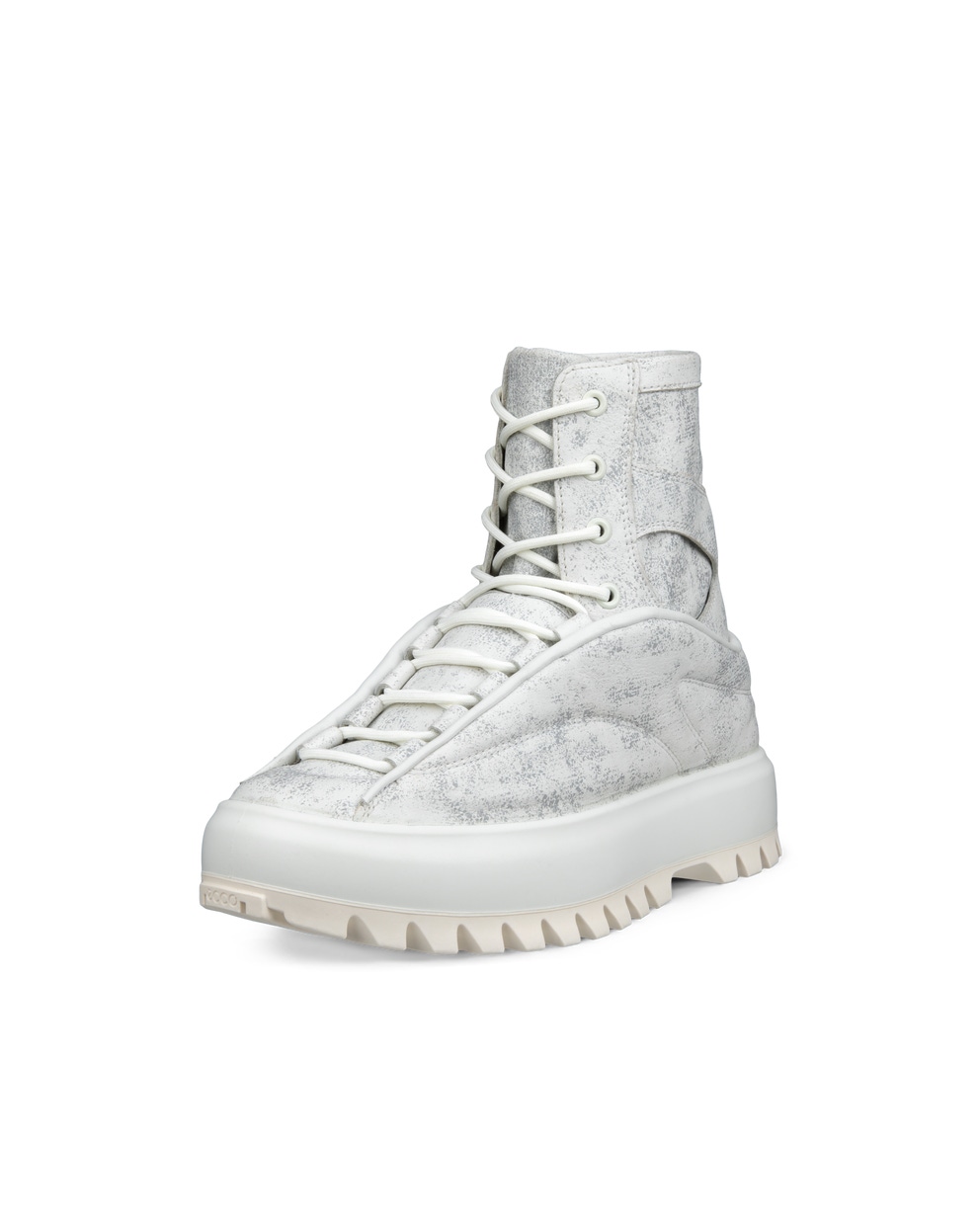 Women's ECCO® Street Ace RAL7000 Leather Mid-Cut Boot - White - Main