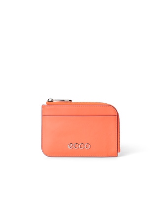 ECCO Card Case Zipped Soft Smooth レザーカードケース - Pink - Main