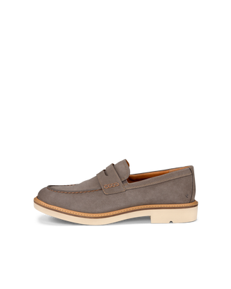 ECCO® Metropole London chaussures nubuck à bout mocassin pour homme - Gris - Outside