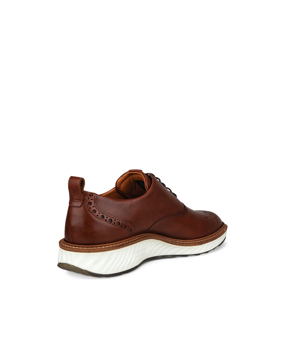 Men's ECCO® ST.1 Hybrid Leather Wingtip Derby Shoe - Brown - Back