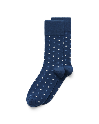 ECCO® Classic Dotted Mid-Cut Socks - Blue - Main