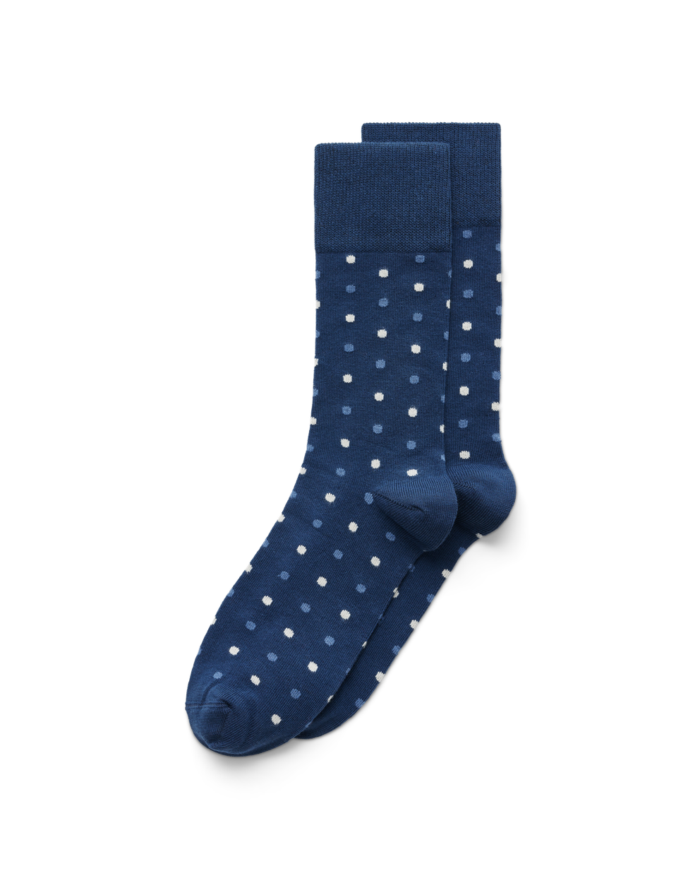 ECCO® Classic Dotted Mid-Cut Socks - Blue - Main