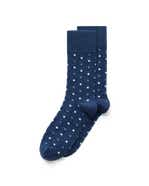 Men's ECCO® Classic Dotted Mid-Cut Socks - Black - Main