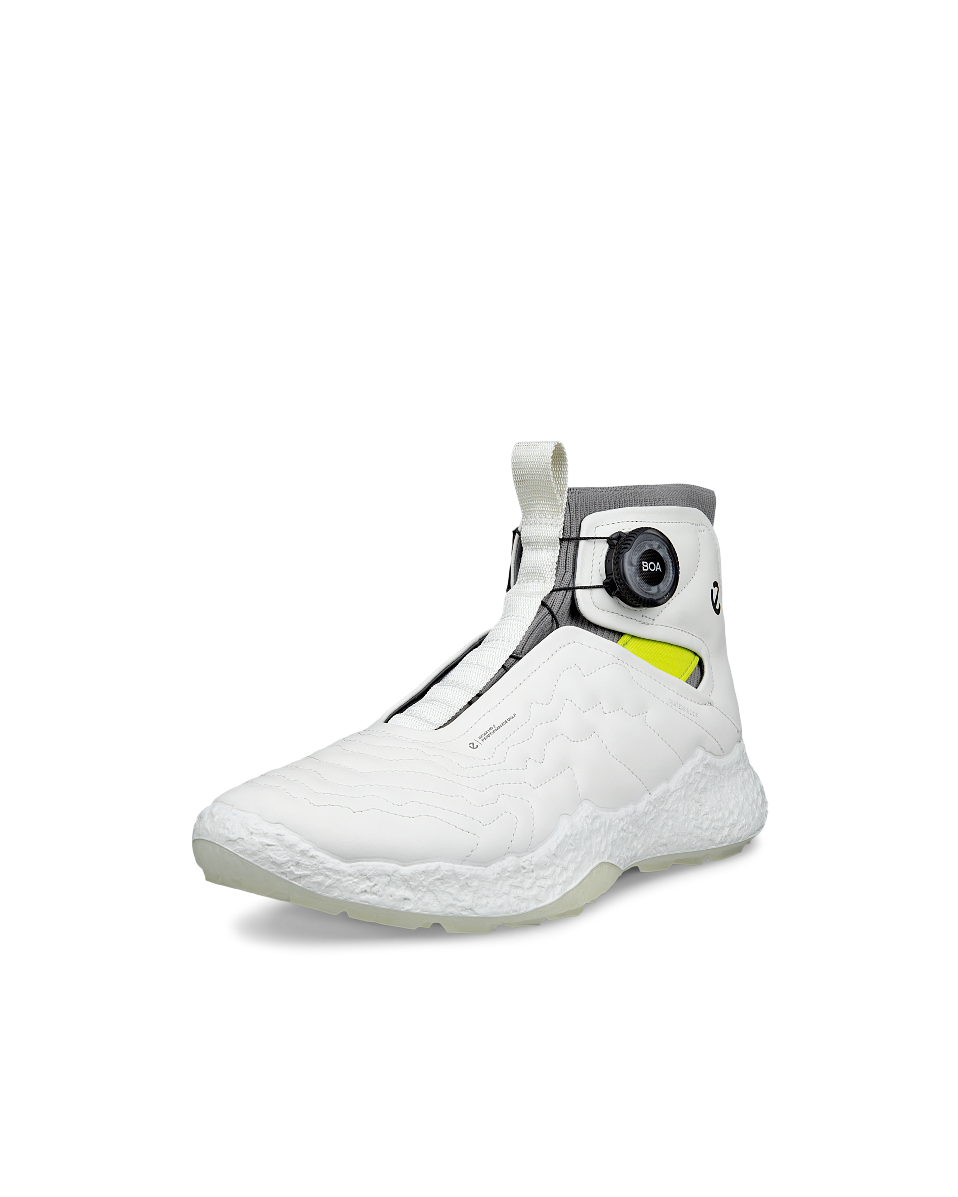 ECCO Golf Biom Hybrid 5 ホワイト/ブルー Men's ECCO® Golf Biom H5 Textile Golf Shoe | White
