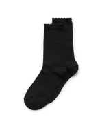 Women's ECCO® HYGGE Ribbed Mid-Cut Socks - Black - Main