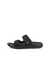 Women's ECCO® Cozmo 60 Leather Two Strap Sandal - Black - Outside