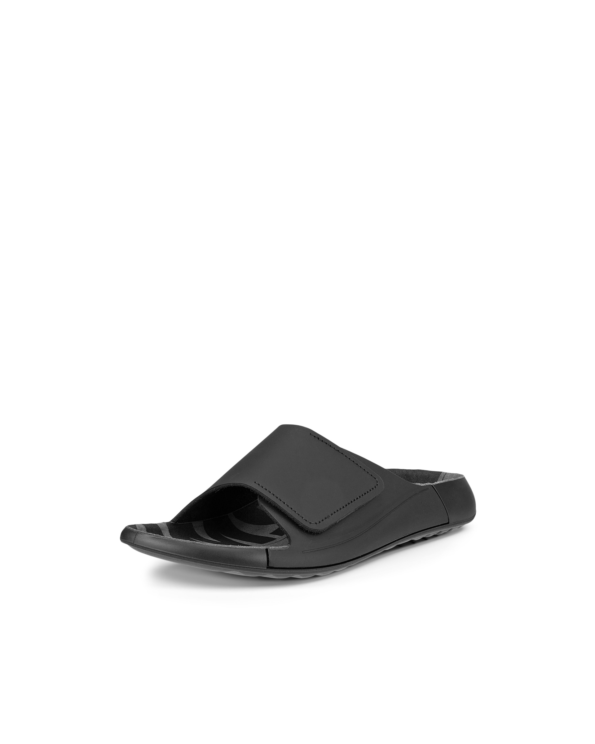 Women's ECCO® Cozmo Leather Slider - Black - Main