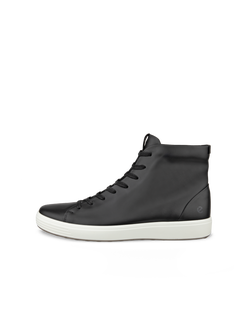 Men's ECCO® Soft 7 Leather Lace-Up Boot - Black - Outside