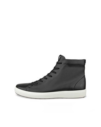 Men's ECCO® Soft 7 Leather Lace-Up Boot - Black - Outside