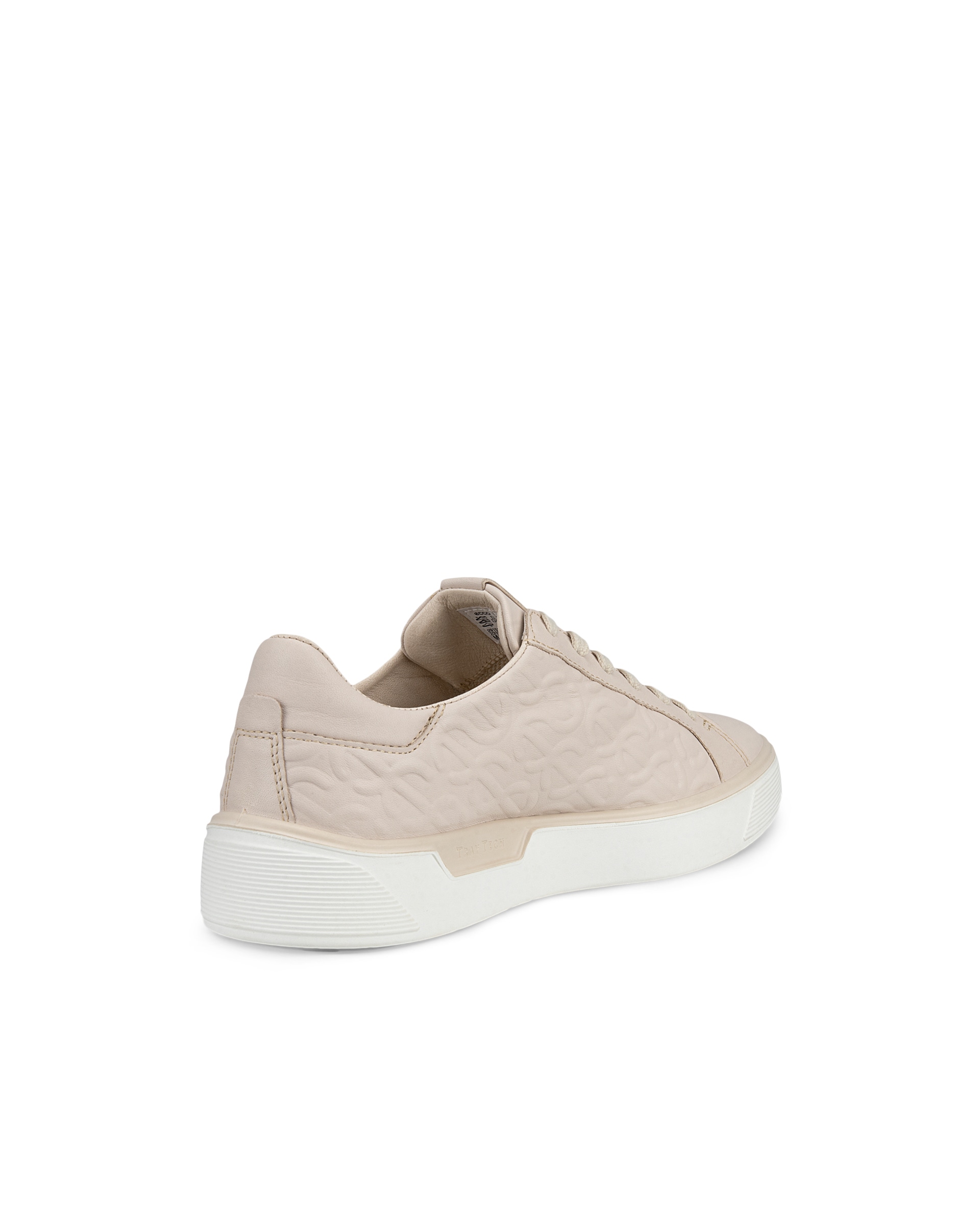 Women's ECCO® Street Tray Leather Sneaker - Beige - Back