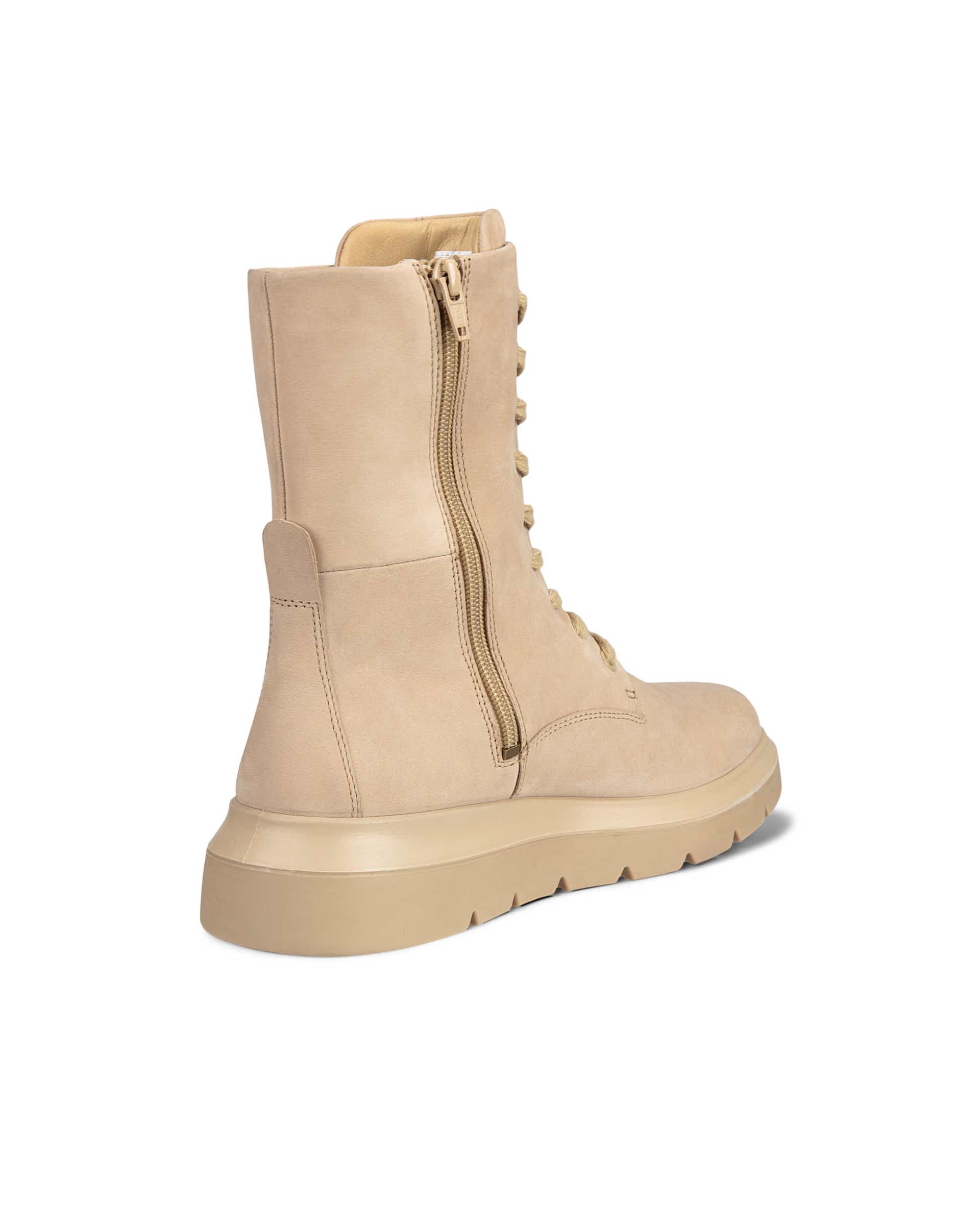 Botas de piel con cordones ECCO® Nouvelle para mujer - Beige - Back