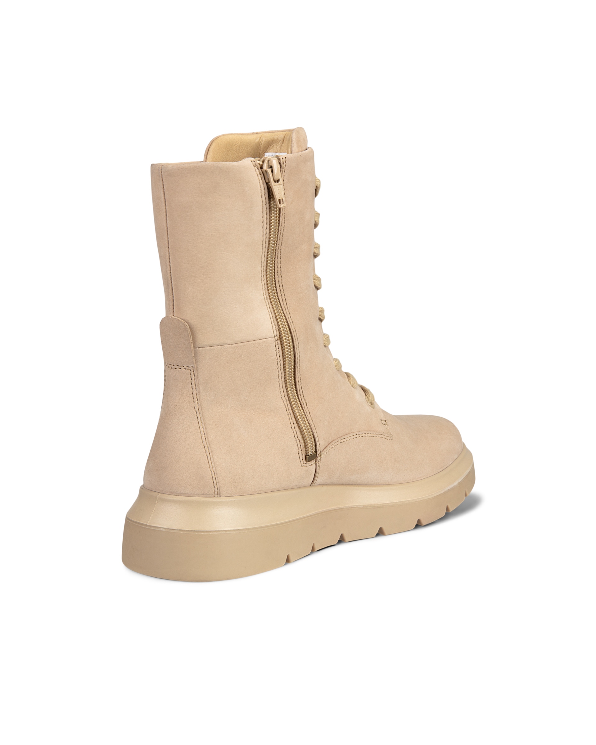 Botas de piel con cordones ECCO® Nouvelle para mujer - Beige - Back