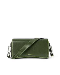 ECCO® Pinch Small Cracked Leather Shoulder Bag - Green - Main