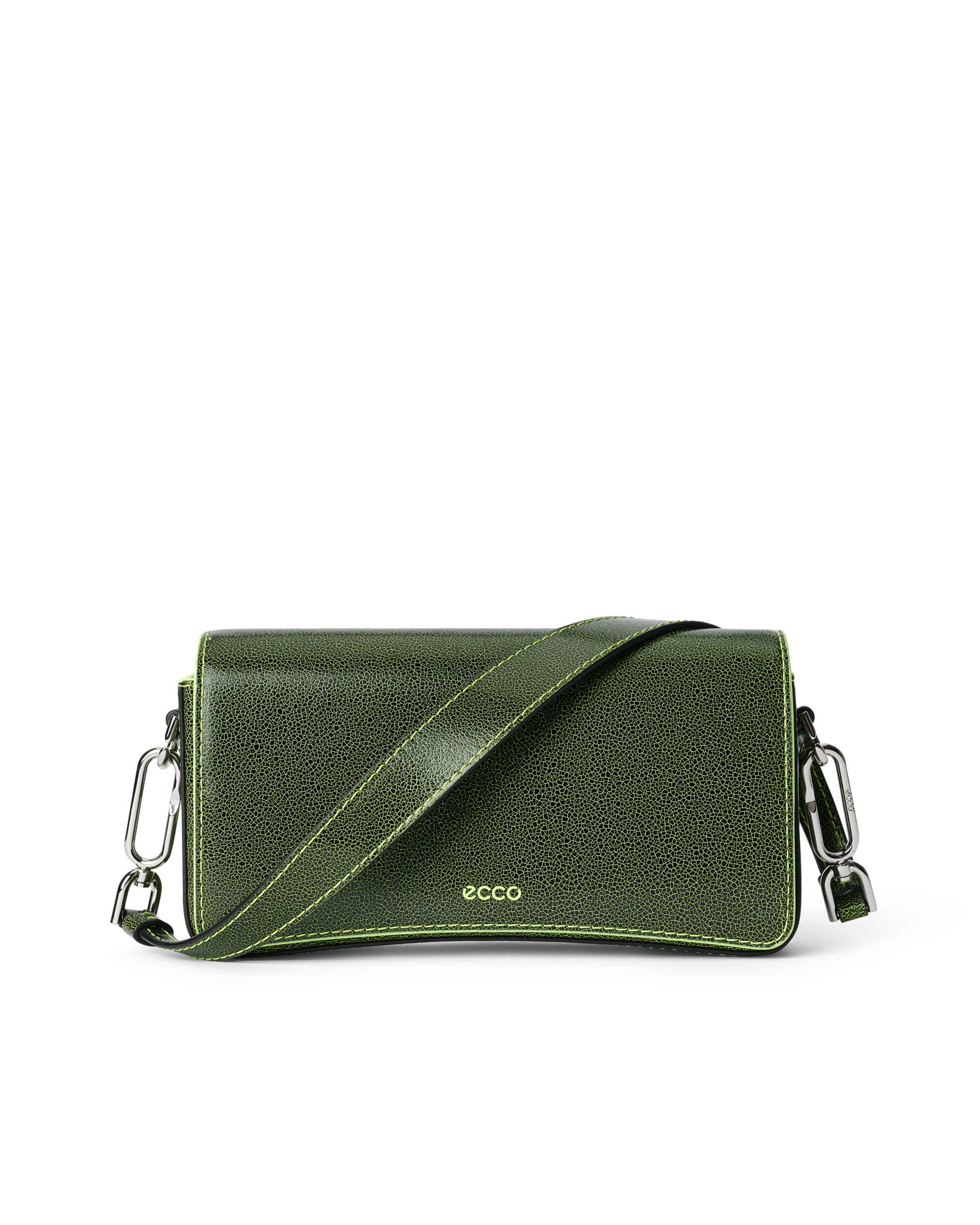 ECCO Pinch Small Cracked レザーショルダーバッグ - 緑 - Main