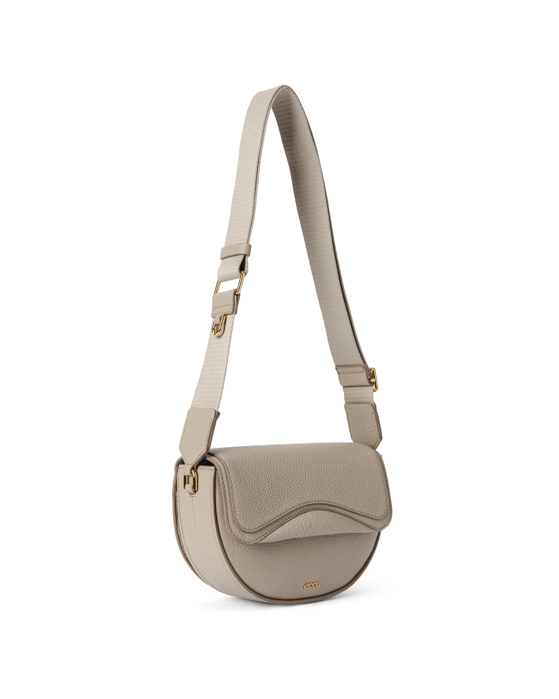 バッグ ECCOTextureblock Saddle Bag ECCO® Textureblock Leather Saddle Bag | Black