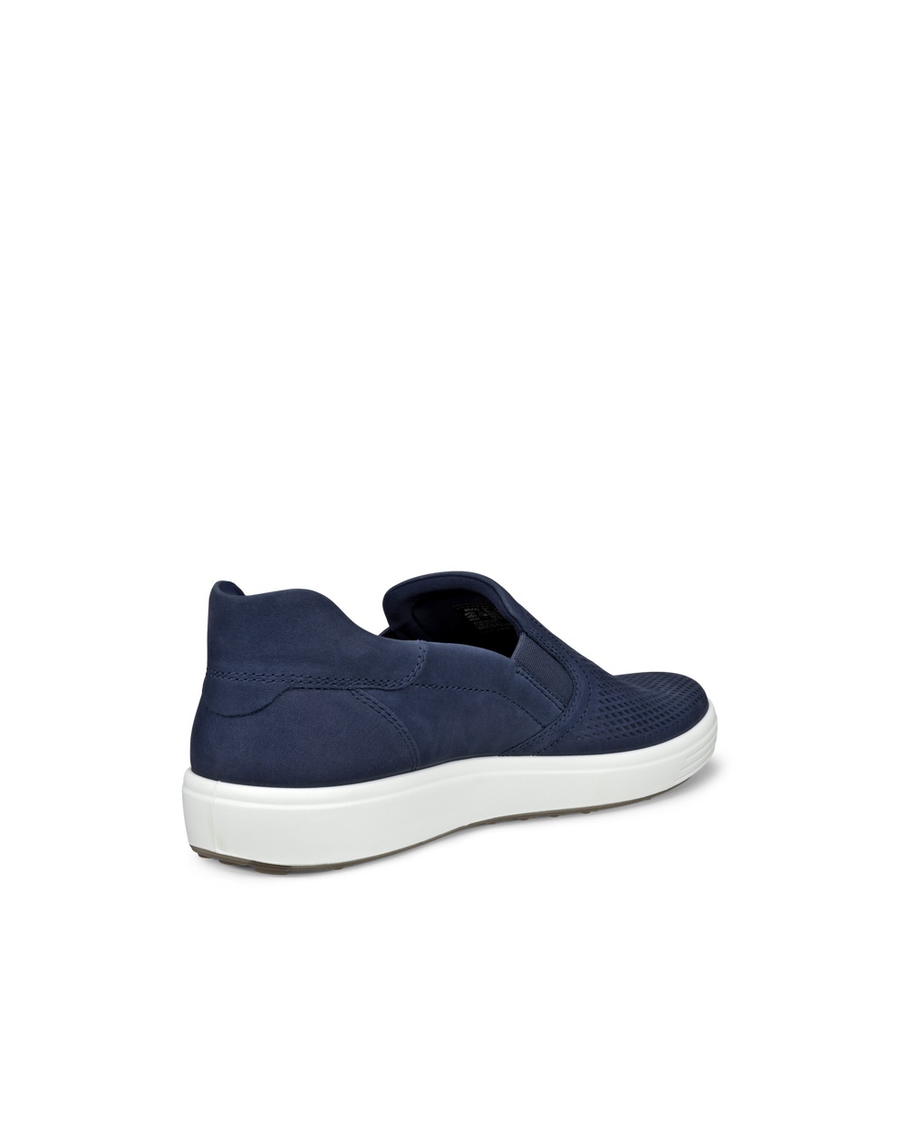 Men's ECCO® Soft 7 Nubuck Slip-On - Blue - Back