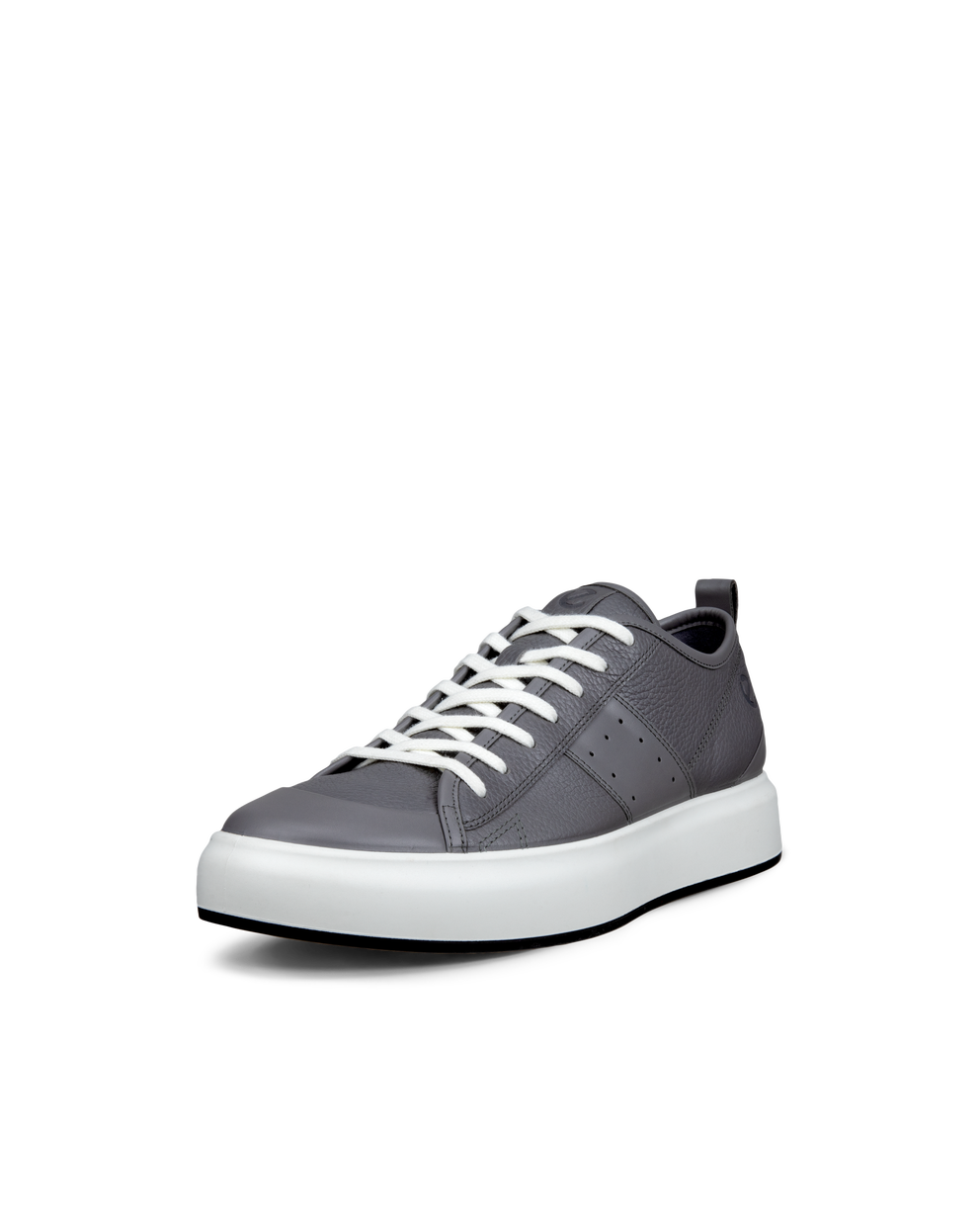 ECCO® Street Ace baskets en cuir pour homme - Gris - Main